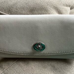 White Coach Turnlock wallet